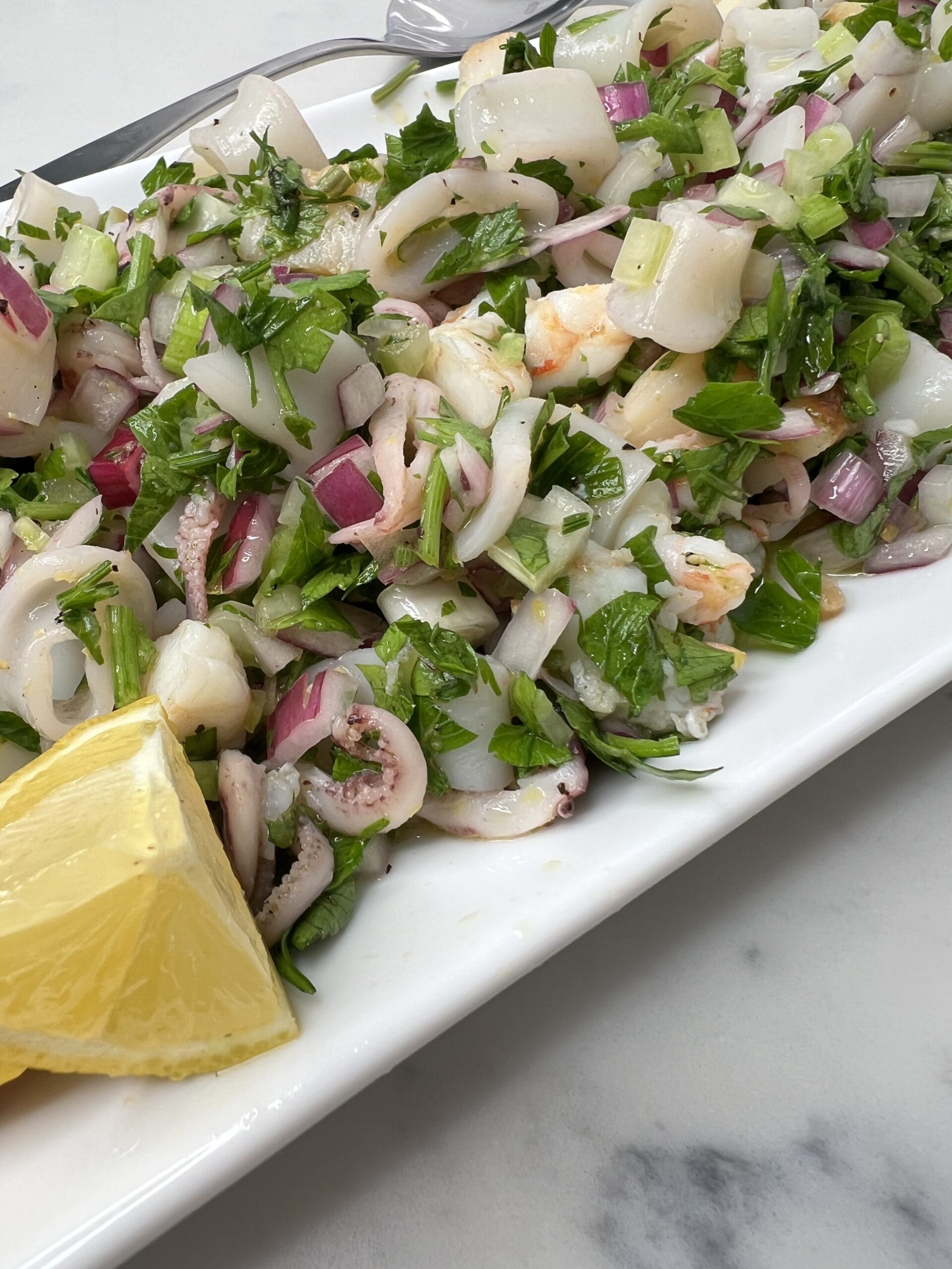 Cold Italian Seafood Salad The Wellness Kitchenista